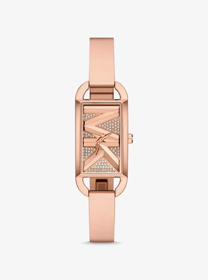 Mini Empire Pavé Rose Gold-Tone Bangle Watch Mini Empire Pavé Rose Gold-Tone Bangle Watch