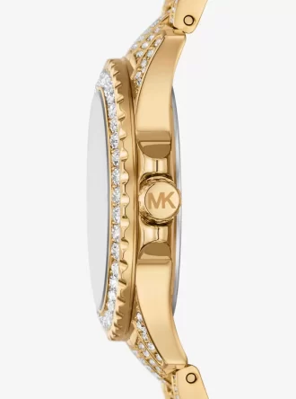 Mini Everest Pavé Gold-Tone Watch