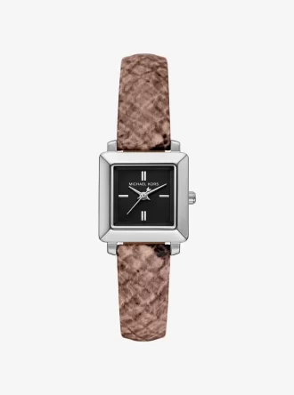 Mini Gwynn Snake Embossed Leather Watch