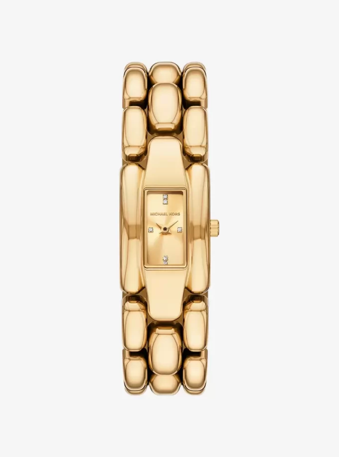 Mini Hally Pavé Gold-Tone Watch