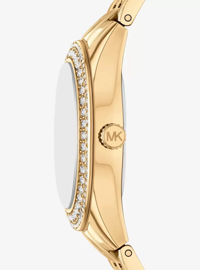 Mini Harlowe Pavé Gold-Tone Watch and Jewelry Set Mini Harlowe Pavé Gold-Tone Watch and Jewelry Set