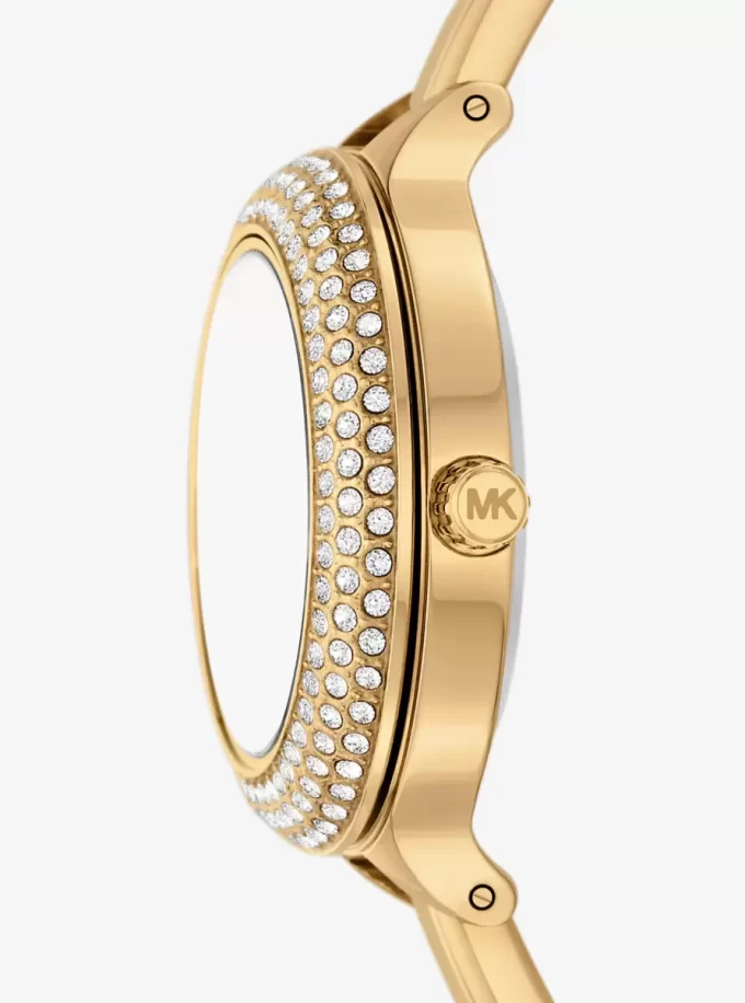 Mini Izzy Pavé Gold-Tone Watch and Interchangeable Bezel Set Mini Izzy Pavé Gold-Tone Watch and Interchangeable Bezel Set