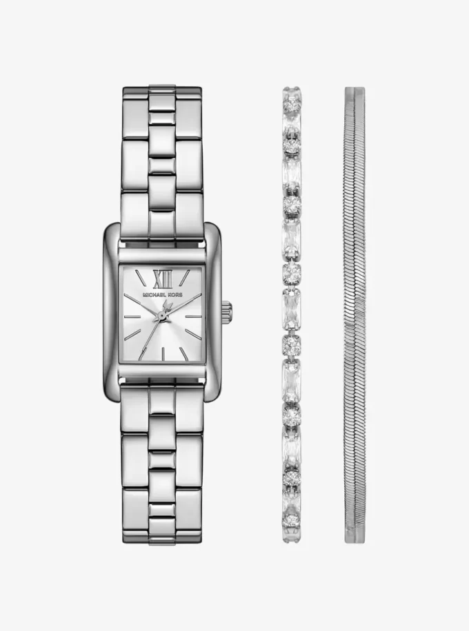 Mini Monroe Silver-Tone Watch and Jewelry Gift Set Mini Monroe Silver-Tone Watch and Jewelry Gift Set