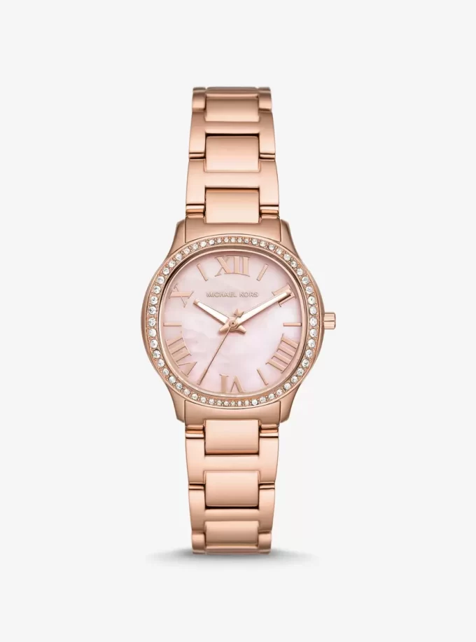 Mini Sage Pavé Rose Gold-Tone Watch Mini Sage Pavé Rose Gold-Tone Watch
