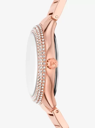Mini Sylvia Pavé Rose Gold-Tone Watch and Bracelet Gift Set