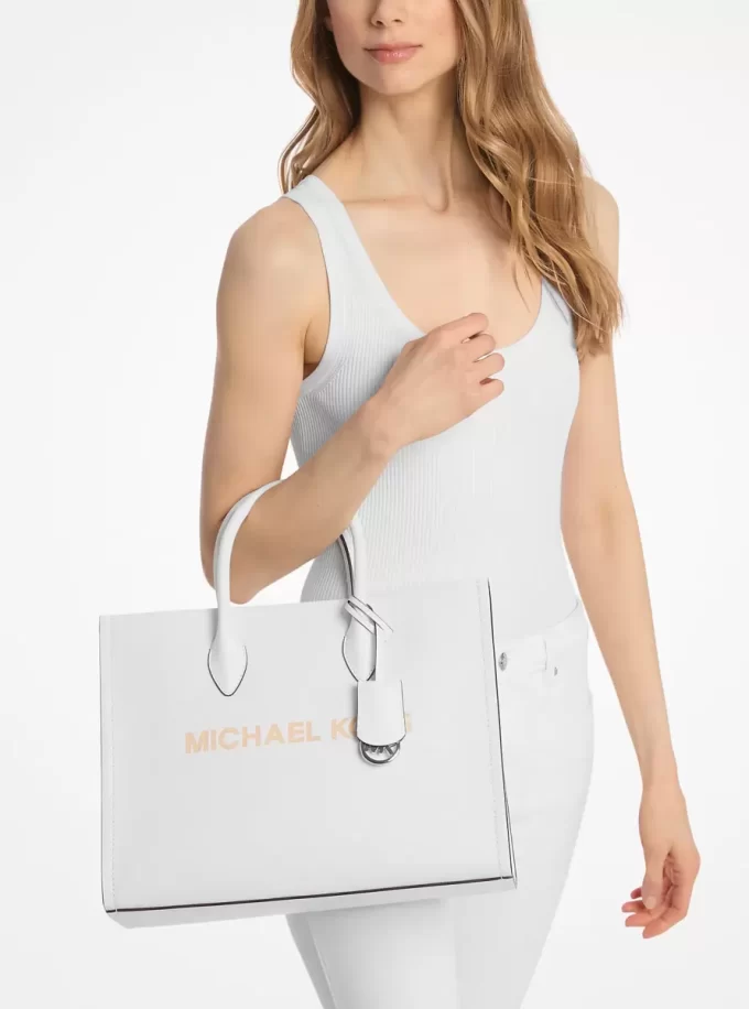 Mirella Medium Pebbled Leather Tote Bag