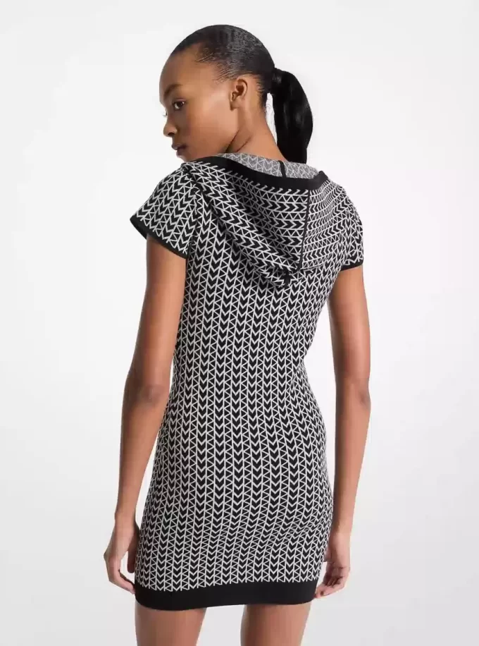 MK2000 Logo Jacquard Hoodie Dress MK2000 Logo Jacquard Hoodie Dress