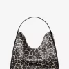 Nayla Medium Leopard Print Calf Hair Hobo Shoulder Bag Nayla Medium Leopard Print Calf Hair Hobo Shoulder Bag
