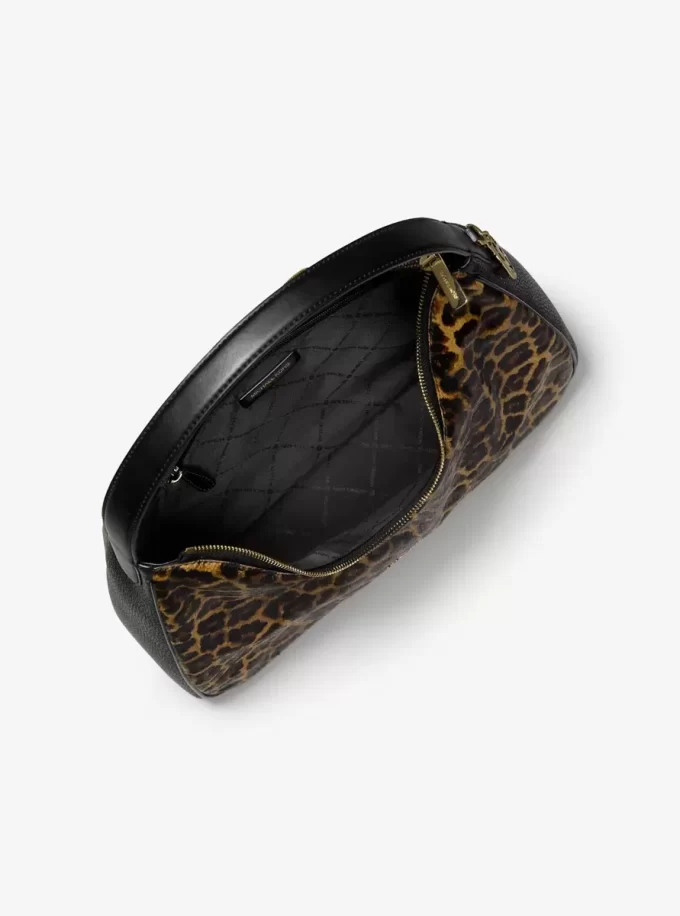 Nayla Medium Leopard Print Calf Hair Shoulder Bag Nayla Medium Leopard Print Calf Hair Shoulder Bag