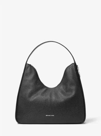 Nayla Medium Pebbled Leather Hobo Shoulder Bag