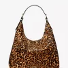 Nolita Large Leopard Print Calf Hair Hobo Shoulder Bag