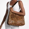 Nolita Large Leopard Print Calf Hair Hobo Shoulder Bag