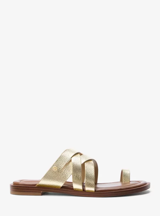 Nora Metallic Pebbled Leather Sandal Nora Metallic Pebbled Leather Sandal