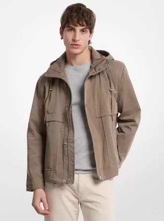 Nylon Twill Windbreaker Jacket