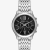 Oversized Aspyn Silver-Tone Watch Oversized Aspyn Silver-Tone Watch