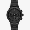 Oversized Billie Frosted Black-Tone Watch