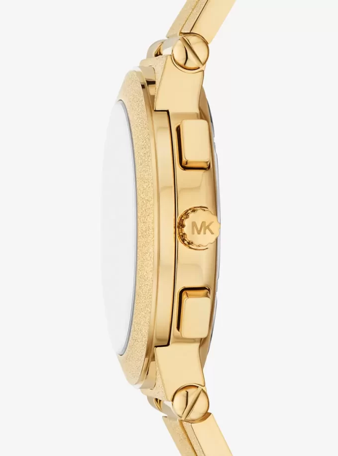 Oversized Billie Frosted Gold-Tone Watch Oversized Billie Frosted Gold-Tone Watch