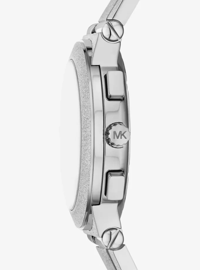 Oversized Billie Frosted Silver-Tone Watch