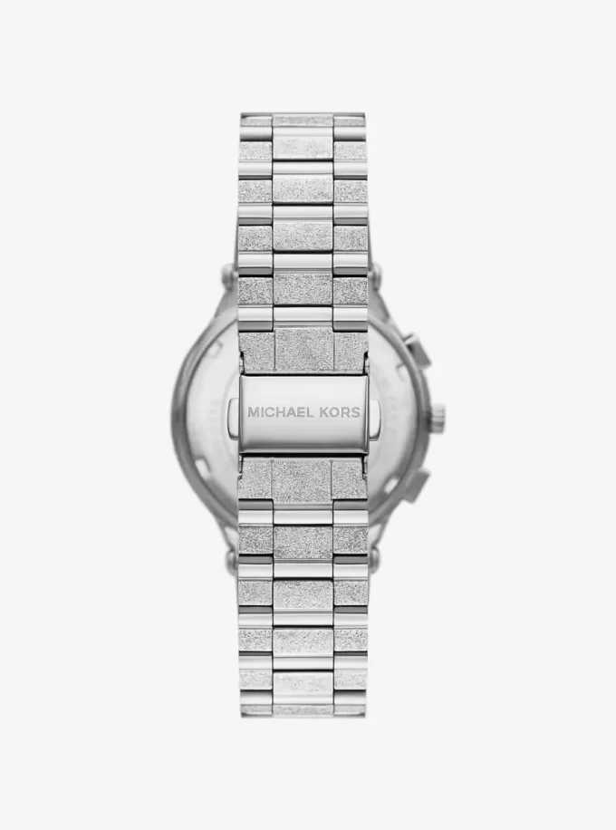 Oversized Billie Frosted Silver-Tone Watch
