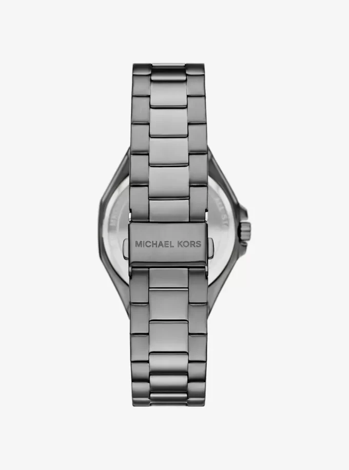 Oversized Callum Gunmetal-Tone Watch and Jewelry Gift Set
