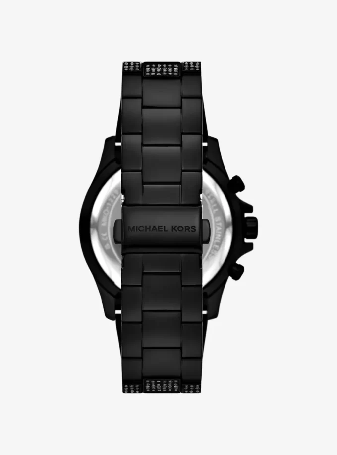 Oversized Everest Pavé Black-Tone Watch Oversized Everest Pavé Black-Tone Watch
