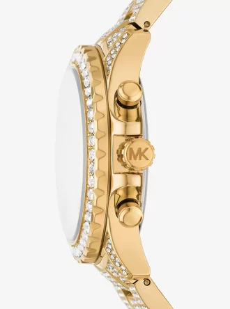 Oversized Everest Pavé Gold-Tone Watch