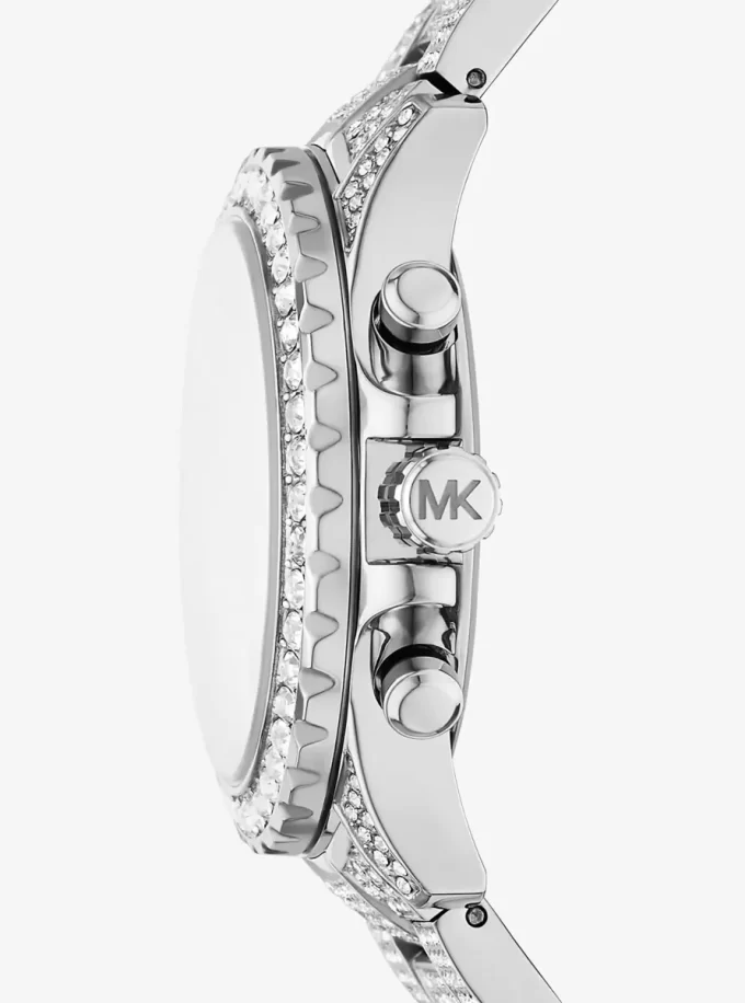 Oversized Everest Pavé Silver-Tone Watch Oversized Everest Pavé Silver-Tone Watch