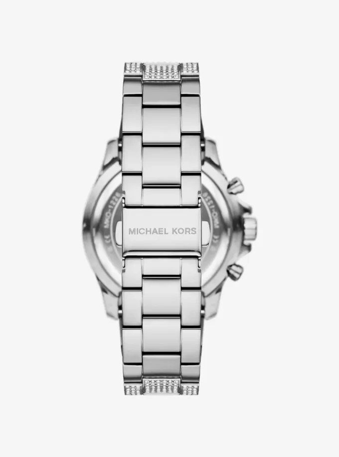 Oversized Everest Pavé Silver-Tone Watch Oversized Everest Pavé Silver-Tone Watch