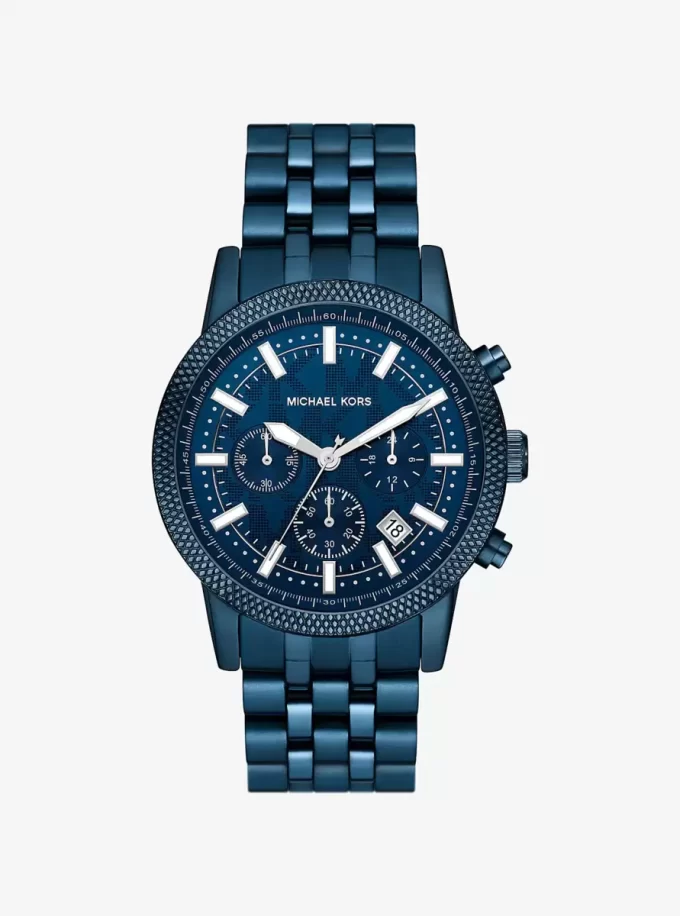 Oversized Hutton Blue-Tone Watch Oversized Hutton Blue-Tone Watch