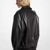 Oversized Leather Blouson Jacket Oversized Leather Blouson Jacket