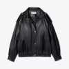 Oversized Leather Blouson Jacket Oversized Leather Blouson Jacket