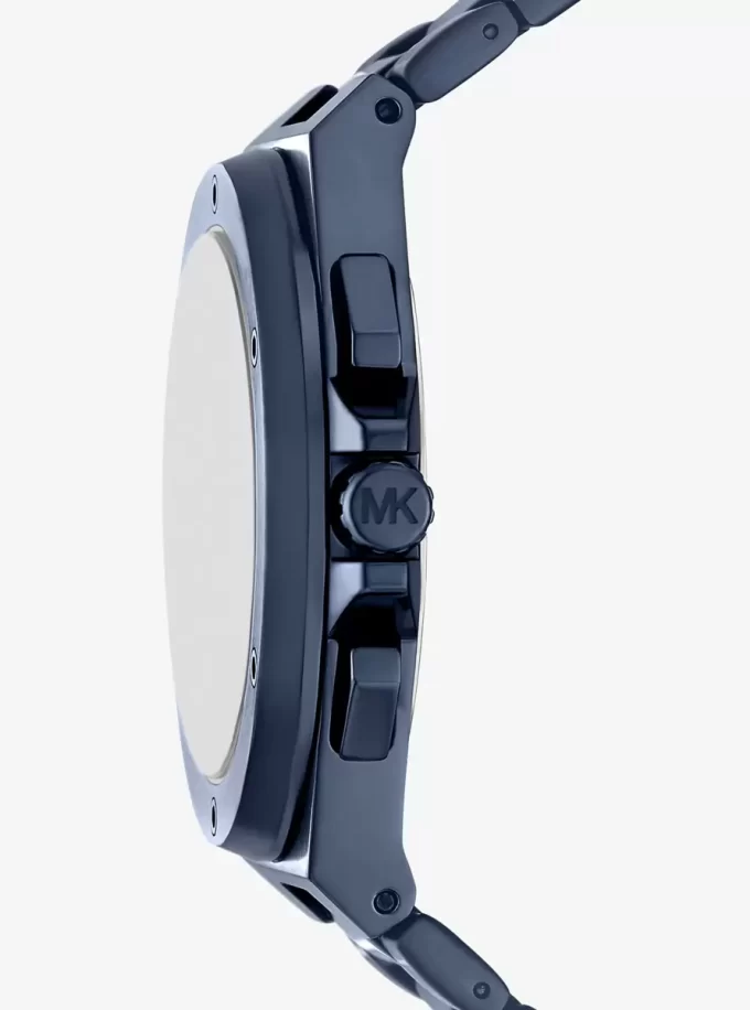 Oversized Lennox Blue-Tone Watch