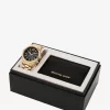 Oversized Lexington Gold-Tone Watch and Crocodile Embossed Leather Card Case Gift Set Oversized Lexington Gold-Tone Watch and Crocodile Embossed Leather Card Case Gift Set