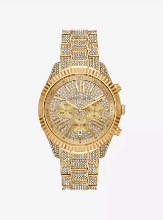 Oversized Lexington Pavé Gold-Tone Watch Oversized Lexington Pavé Gold-Tone Watch