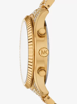 Oversized Lexington Pavé Gold-Tone Watch Oversized Lexington Pavé Gold-Tone Watch
