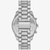 Oversized Lexington Pavé Silver-Tone Watch