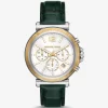 Oversized Maren Silver-Tone and Crocodile Embossed Leather Watch Oversized Maren Silver-Tone and Crocodile Embossed Leather Watch