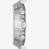 Oversized Maren Silver-Tone and Crocodile Embossed Leather Watch Oversized Maren Silver-Tone and Crocodile Embossed Leather Watch