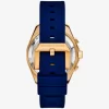 Oversized Maritime Gold-Tone and Silicone Watch