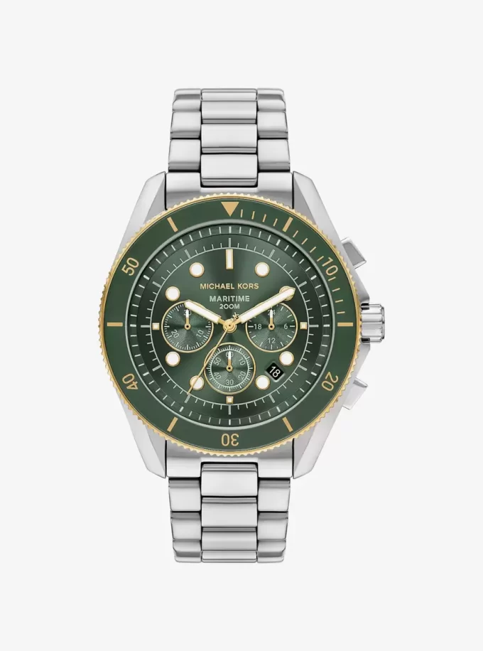 Oversized Maritime Two-Tone Watch