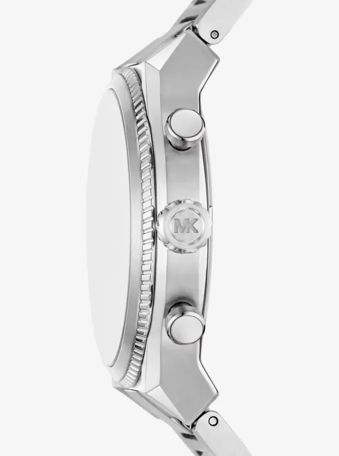 Oversized Panorama Silver-Tone Watch
