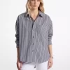 Oversized Striped Cotton Poplin Shirt