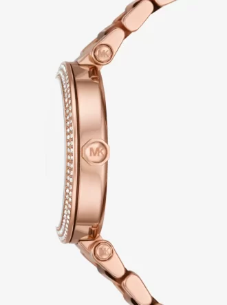 Parker Pavé Rose Gold-Tone and Acetate Watch