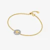 Pavé and Logo Charm Two-Tone Slider Bracelet