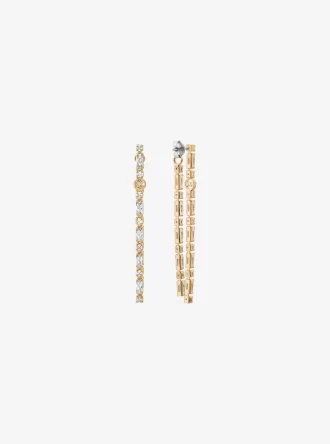 Pavé Baguette Drop Earrings