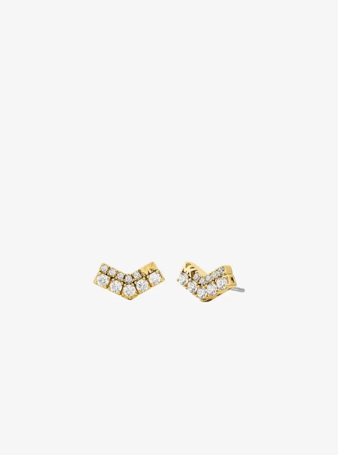 Pavé Chevron Stud Earrings Pavé Chevron Stud Earrings