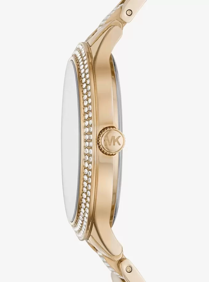Pavé Gold-Tone Watch Pavé Gold-Tone Watch