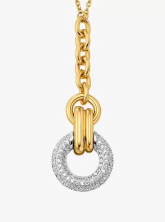 Pavé Interlocking Pendant Necklace