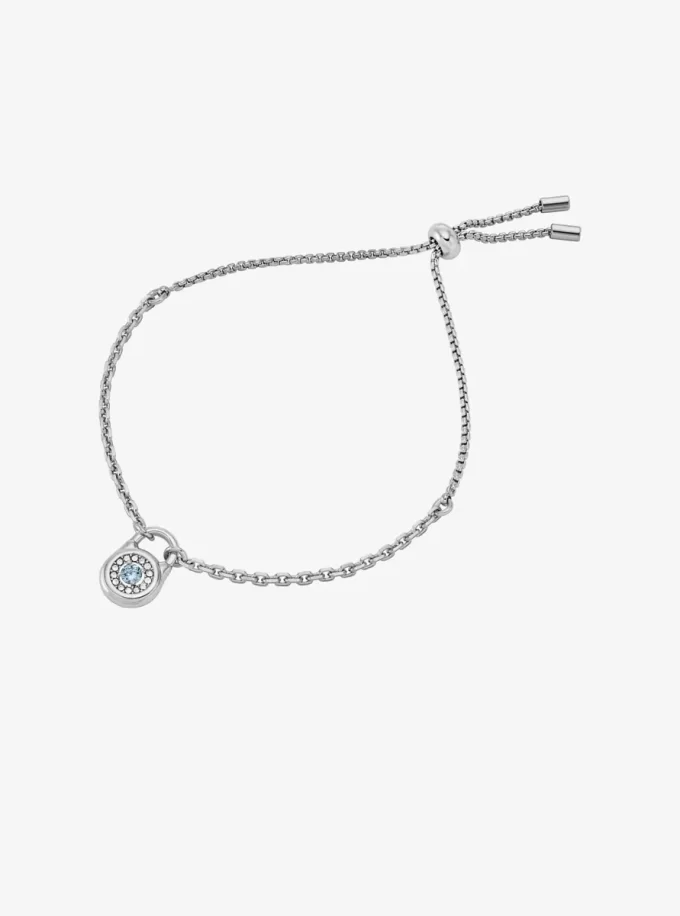 Pavé Lock Slider Bracelet