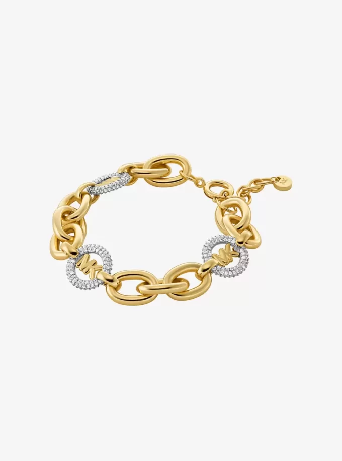 Pavé Logo Charm Chain-Link Bracelet Pavé Logo Charm Chain-Link Bracelet